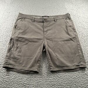 DU/ER Chino Shorts Mens 38 Gray Stretch Performance Casual Utility Pockets‎
